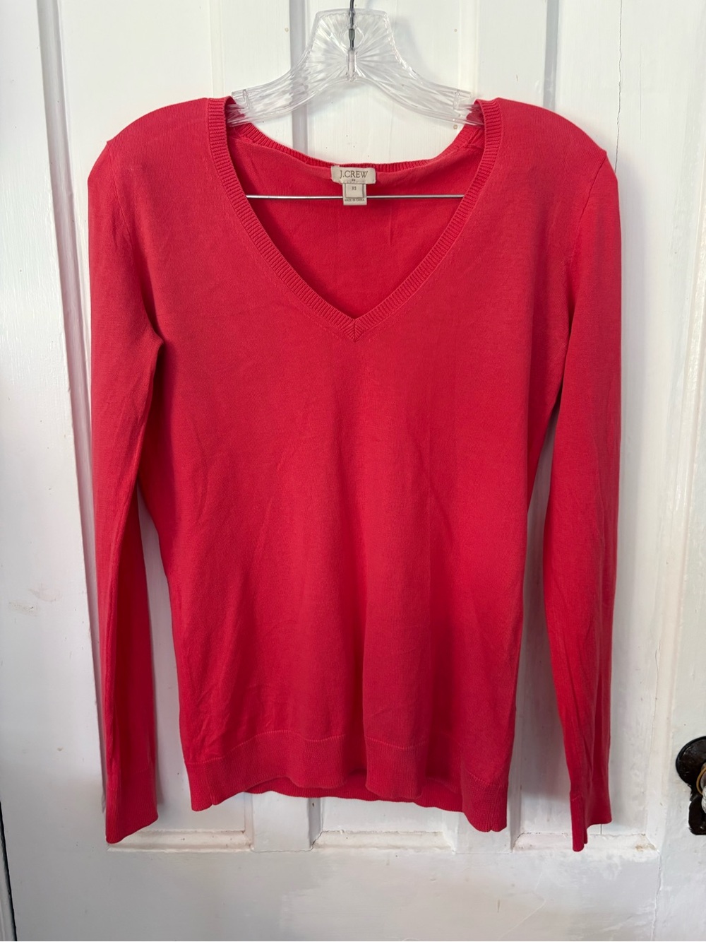 J. Crew Women's V-Neck Sweater in Pink